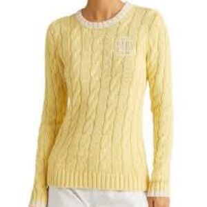 Yellow Cable Knit Sweater